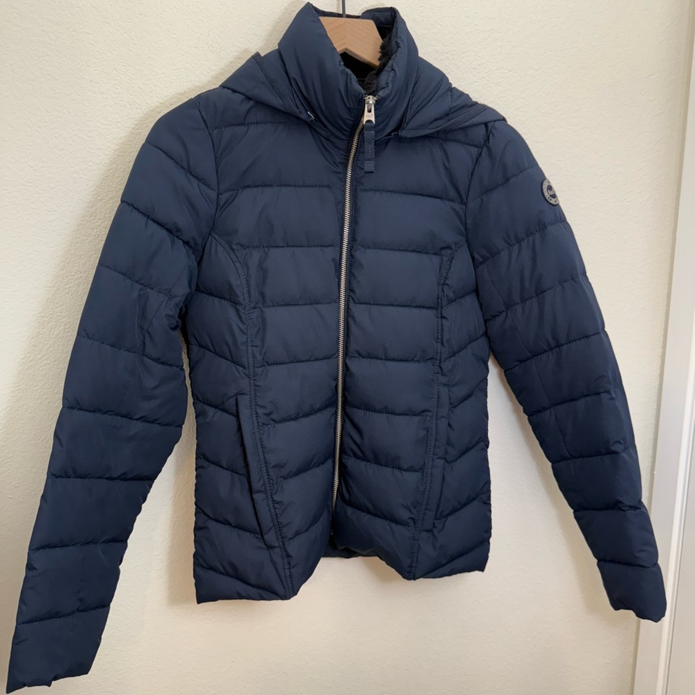 Abercrombie & Fitch Navy Puffer Jacket